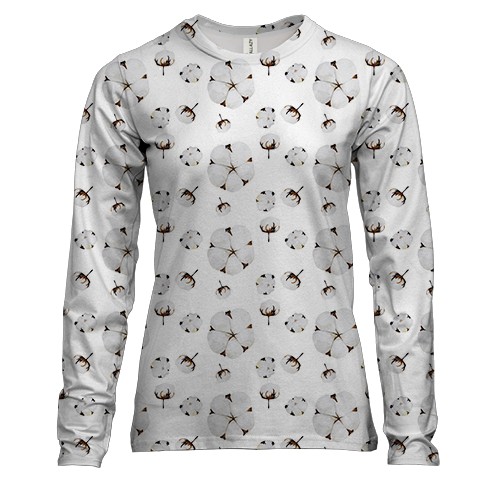 Женский 3D лонгслив с хлопком