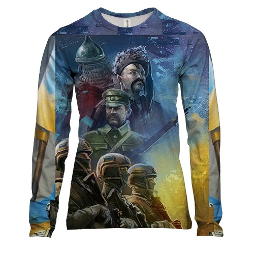 Женский 3D лонгслив Защитники Украины (история)