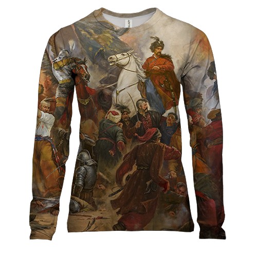 Женский 3D лонгслив "Козаки"