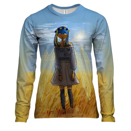 Женский 3D лонгслив This is Ukraine