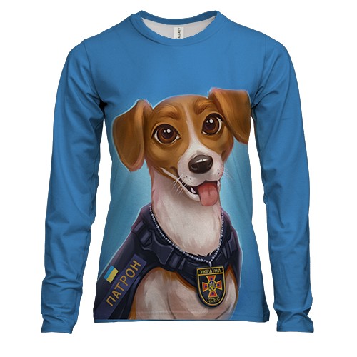 Женский 3D лонгслив Пес Патрон ДСНС (2)