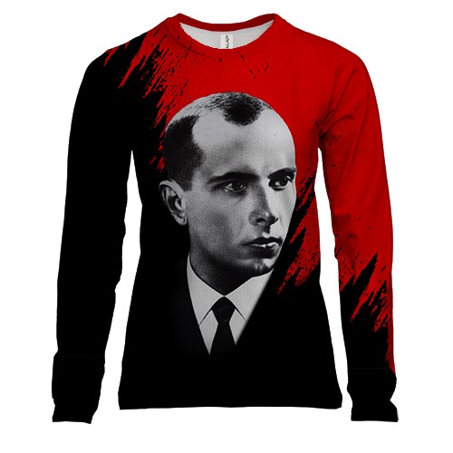 Жіночий 3D лонгслів Степан Бандера