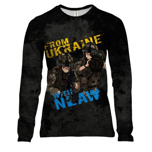 Жіночий 3D лонгслів From Ukraine With NLAW