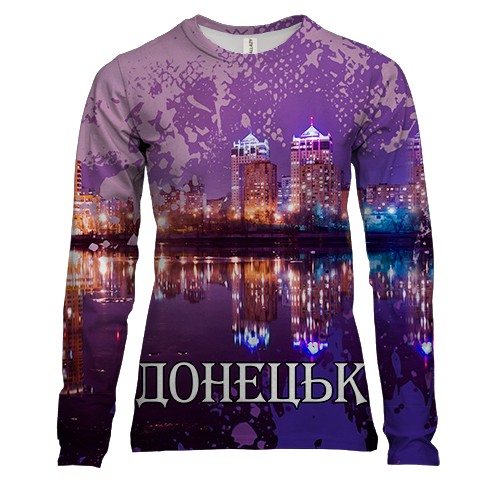 Женский 3D лонгслив Донецьк.