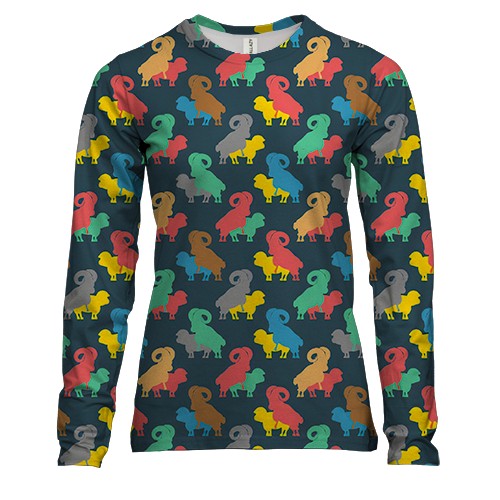 Женский 3D лонгслив Любовь козлы