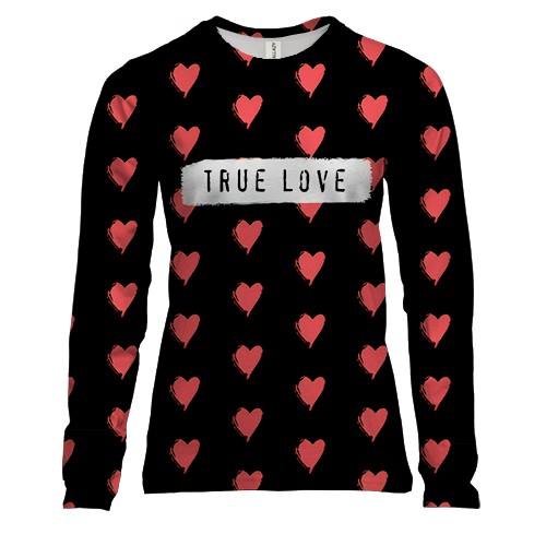 Женский 3D лонгслив True love