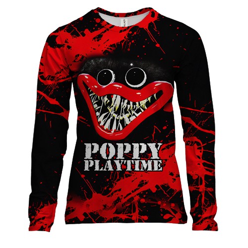 Женский 3D лонгслив ХАГГИ ВАГГИ ( Poppy Playtime)