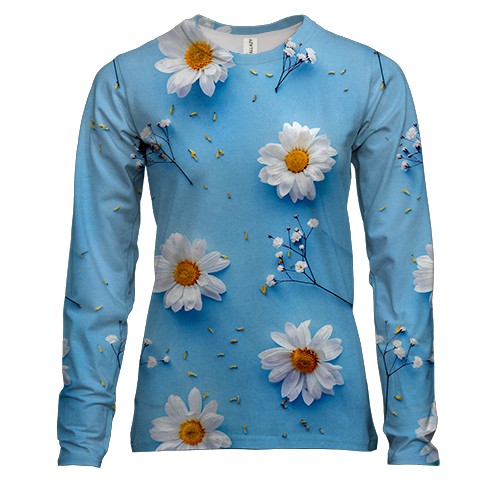 Жіночий 3D лонгслів Ромашки (АРТ)