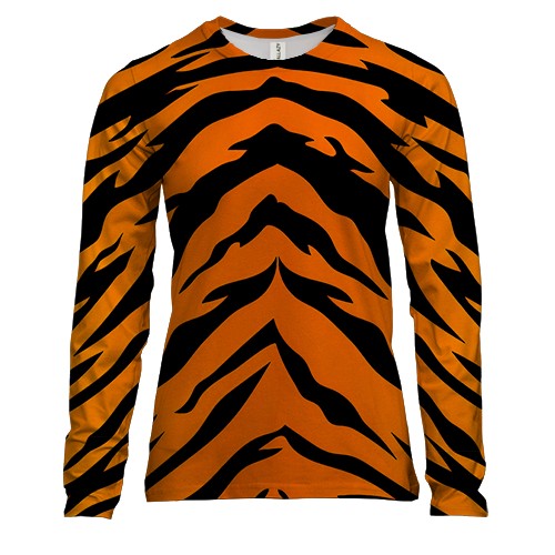 Женский 3D лонгслив «Шкура тигра»