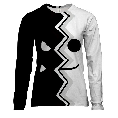 Женский 3D лонгслив Geometry Dash