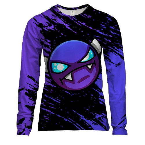 Женский 3D лонгслив Геометри Даш