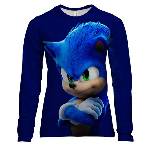 Женский 3D лонгслив Соник