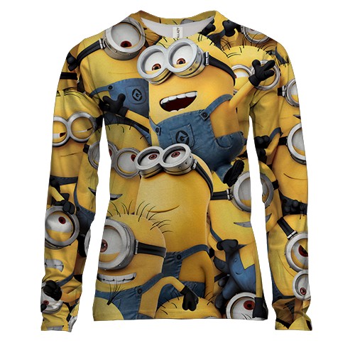 Жіночий 3D лонгслів з Міньйонами
