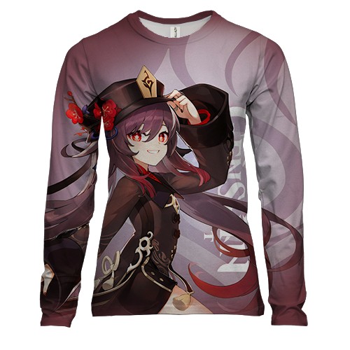 Женский 3D лонгслив Genshin Impact - ХУ ТАО