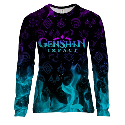 Жіночий 3D лонгслів Genshin Impact (2)