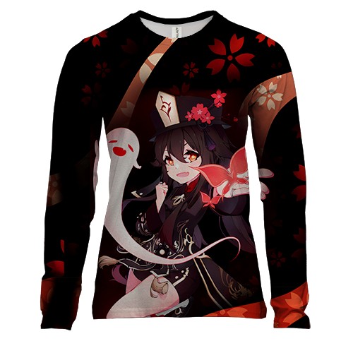 Женский 3D лонгслив Genshin Impact - УЛЬТ ХУ ТАО