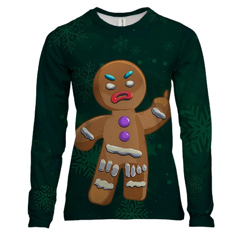 Женский 3D лонгслив "Пряня"