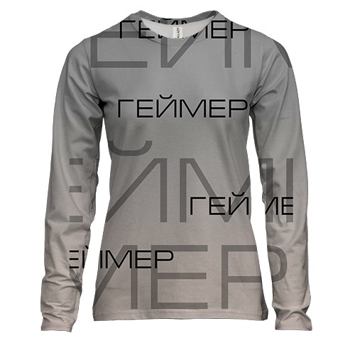 Женский 3D лонгслив для геймера