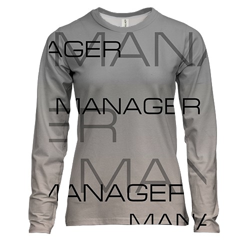 Жіночий 3D лонгслів для менеджера "manager"