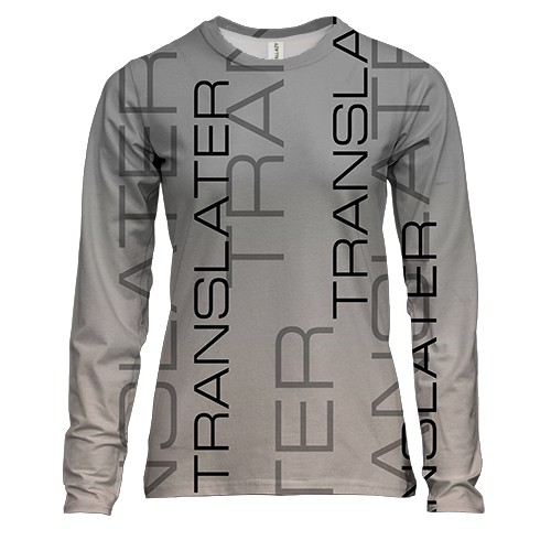 Жіночий 3D лонгслів для перекладача "translater"