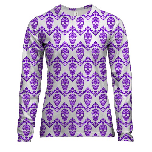 Жіночий 3D лонгслів черепа з візерунків (АРТ)