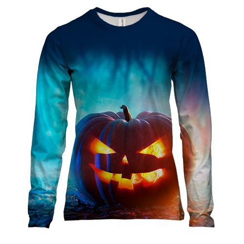 Жіночий 3D лонгслів Гарбуз Halloween