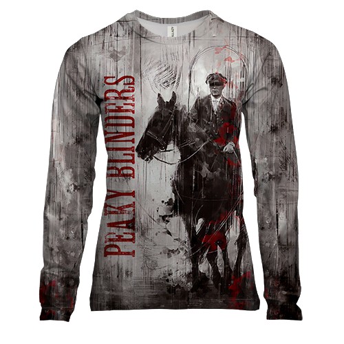 Женский 3D лонгслив Острые козырьки