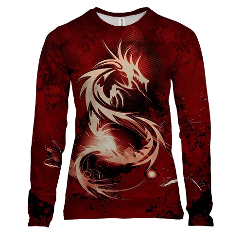 Женский 3D лонгслив Mortal Kombat Dragon