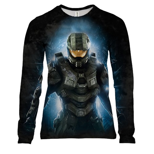 Женский 3D лонгслив Halo 4 Master Chief