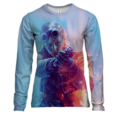 Женский 3D лонгслив Battlefield V Game