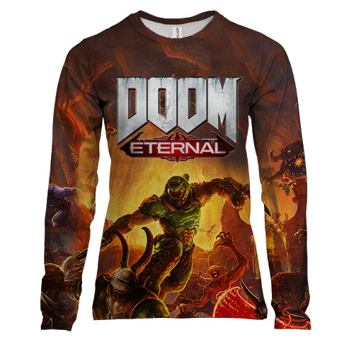 Жіночий 3D лонгслів Doom Eternal