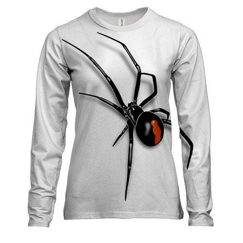 Женский 3D лонгслив с пауком