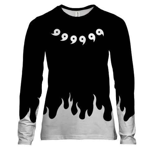 Женский 3D лонгслив White Uchiha Madara