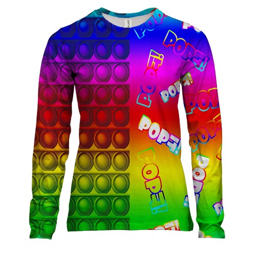 Женский 3D лонгслив POP it!
