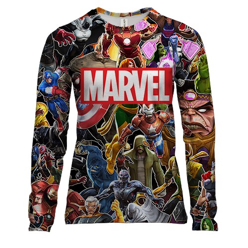 Жіночий 3D лонгслів Marvel and Heroes