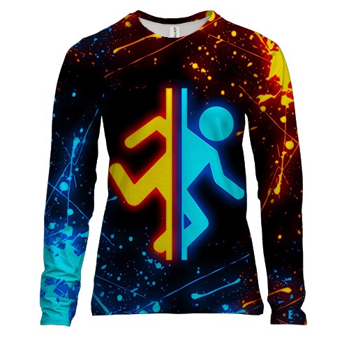 Женский 3D лонгслив PORTAL 2