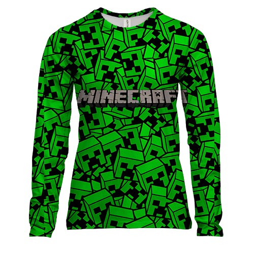Жіночий 3D лонгслів Minecraft (2)
