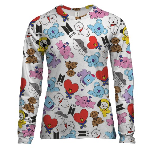 Женский 3D лонгслив BTS ART