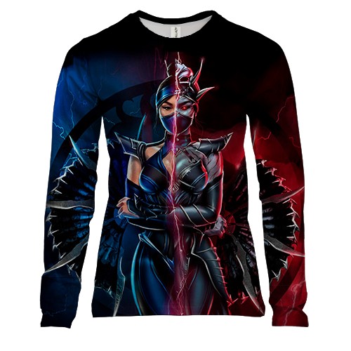 Жіночий 3D лонгслів Mortal Kombat - Kitana