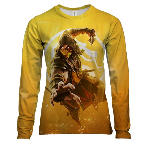 Жіночий 3D лонгслів Mortal Kombat - Скорпіон