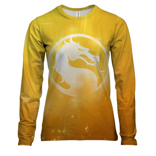 Женский 3D лонгслив Mortal Kombat Logo