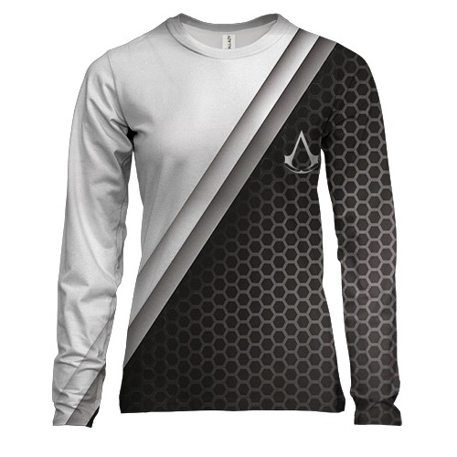 Жіночий 3D лонгслів Assassin’s Creed міні лого