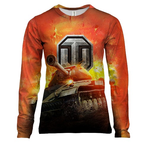 Жіночий 3D лонгслів World of Tanks (Fire)