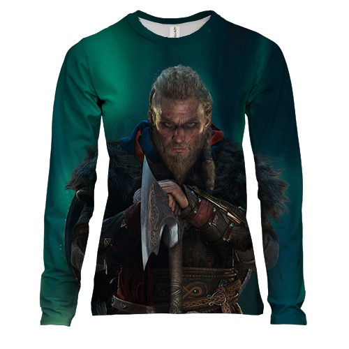 Женский 3D лонгслив Assassin’s Creed Valhalla (Викинг)