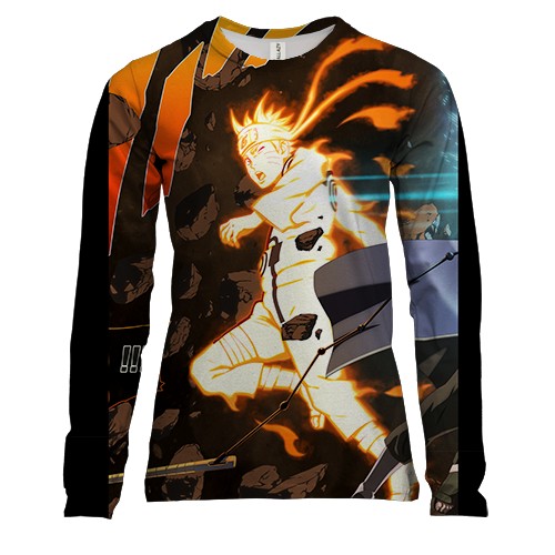 Женский 3D лонгслив Naruto fighting 2