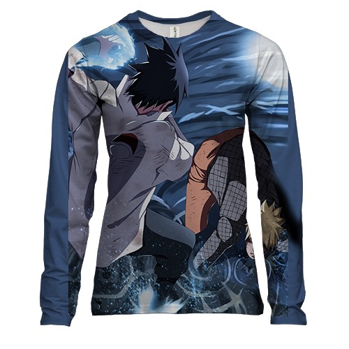 Жіночий 3D лонгслів Naruto and Sasuke 9
