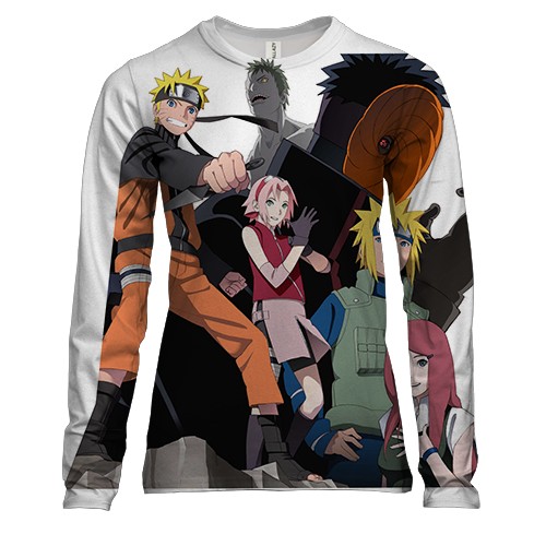 Женский 3D лонгслив Naruto characters 33