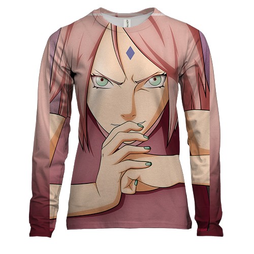 Женский 3D лонгслив Sakura power