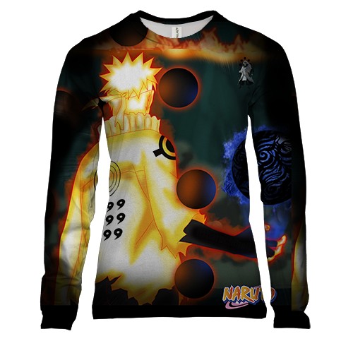 Женский 3D лонгслив Naruto and Sasuke 6