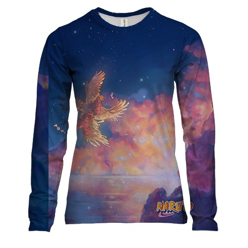 Женский 3D лонгслив Naruto sky